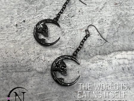 Black ~ The World is Eating Itself NTIO Earrings by Telle Smith *2 More! Supply