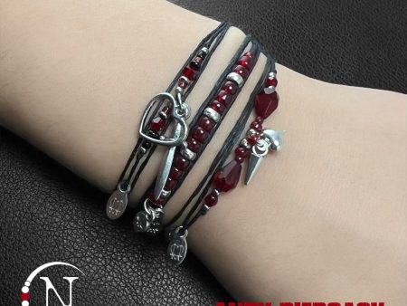 Garnet 3 Piece NTIO Bracelet Bundle by Andy Biersack Online now