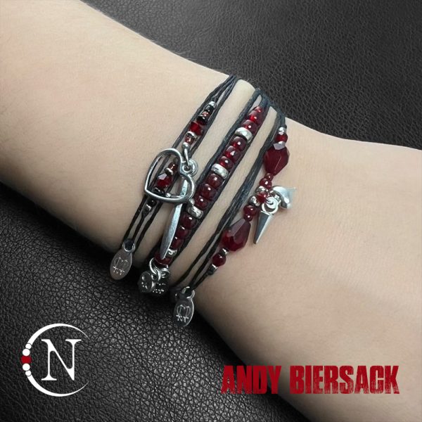 Garnet 3 Piece NTIO Bracelet Bundle by Andy Biersack Online now