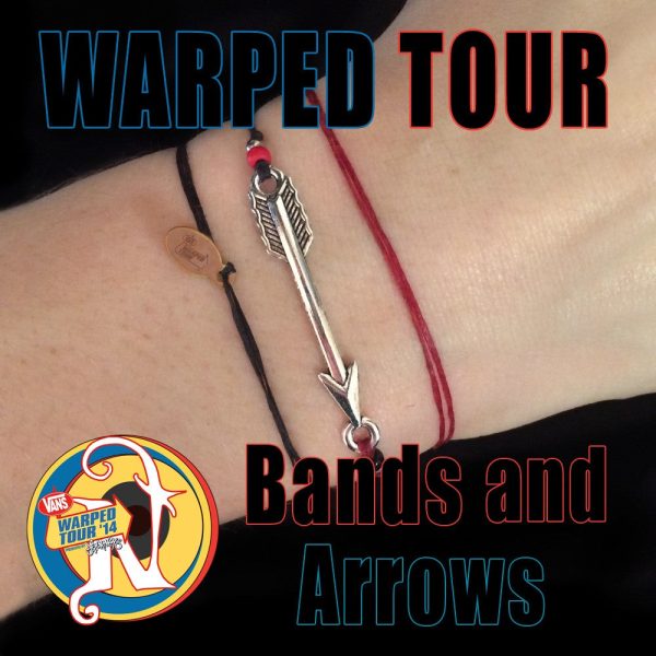 Red Bands and Arrows NTIO Bracelet by Vans Warped Tour Sale