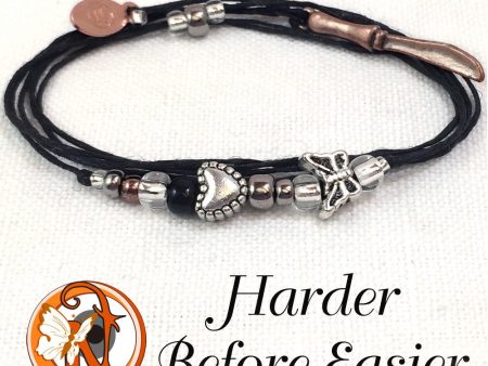 Harder Before Easier 6 months NTIO Butterfly Project Bracelet For Sale