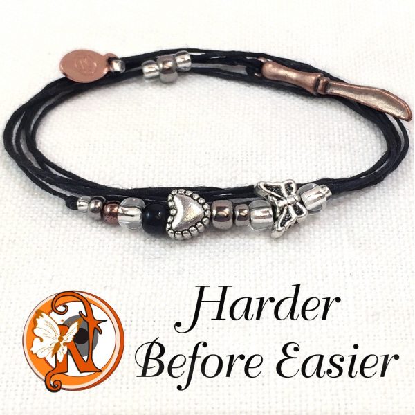 Harder Before Easier 6 months NTIO Butterfly Project Bracelet For Sale