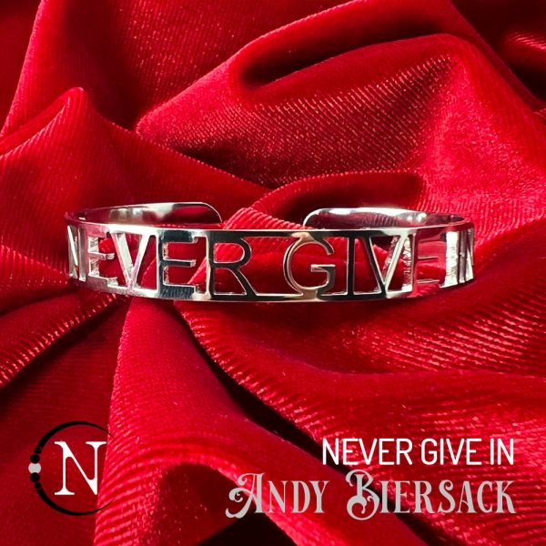 Lyric Bangle Cuff Bracelet ~ Never Give In by Andy Biersack Online