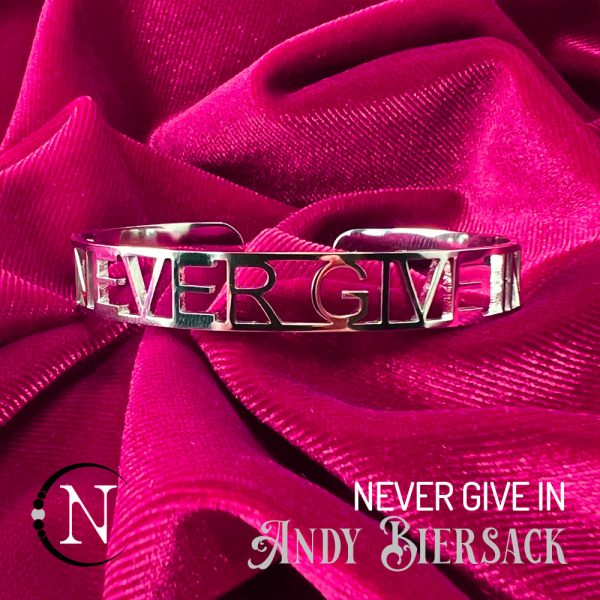 Lyric Bangle Cuff Bracelet ~ Never Give In by Andy Biersack Online