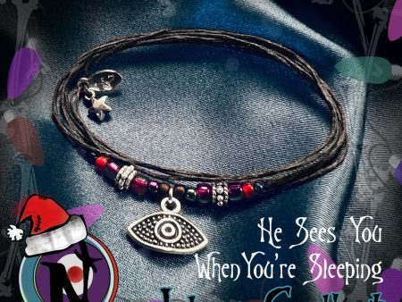 He Sees You When You re Sleeping Twisted Christmas Bracelet by Johnnie Guilbert  ~Limited 4 Online Sale