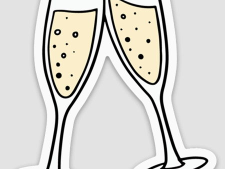 Trendy Sticker - Champagne Glasses For Discount