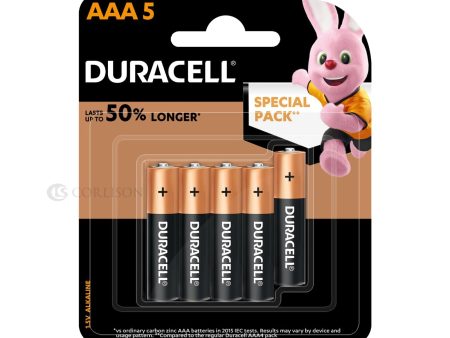 Duracell Alkaline AAA Batteries, pack of 5 on Sale