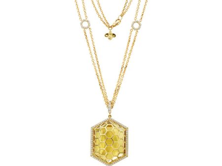 Gumuchian Honeybee   B   18k Yellow Gold Diamond Pendant Online Sale