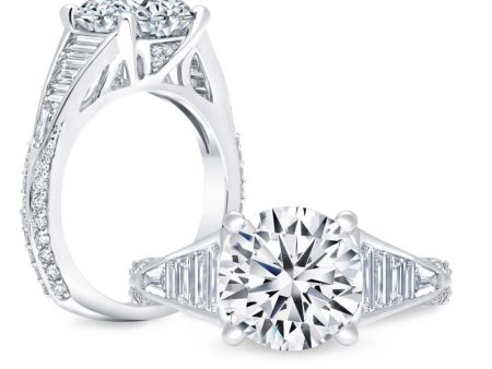 Peter Storm Baguette Semi-Mount Engagement Ring Online Sale