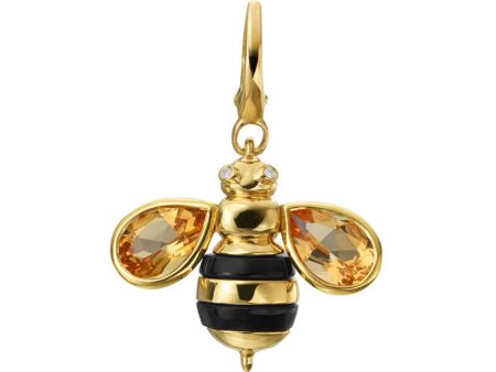 Gumuchian Honeybee   B   18k Yellow Gold Diamond & Citrine Honeybee Charm Hot on Sale