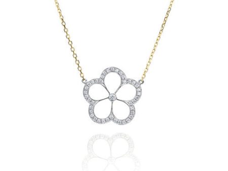 Gumuchian G. Boutique 18k Two Tone Gold Diamond Daisy Necklace Discount