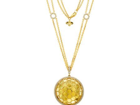 Gumuchian Honeybee   B   18k Yellow Gold Diamond Pendant on Sale