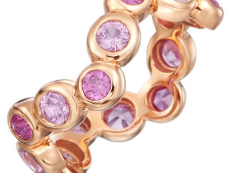 Gumuchian Moonlight 18k Rose Gold Zigzag Pink Sapphire Ring Online Hot Sale