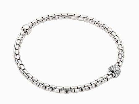 FOPE EKA Tiny Flex It White Gold & Diamond Rondel Bracelet Fashion