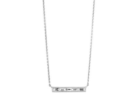 Sethi Silhouette 5 Stone Baguette Diamond Necklace Discount