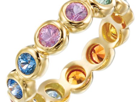 Gumuchian Moonlight 18k Yellow Gold Multicolor Sapphire Ring For Cheap