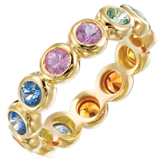 Gumuchian Moonlight 18k Yellow Gold Multicolor Sapphire Ring For Cheap