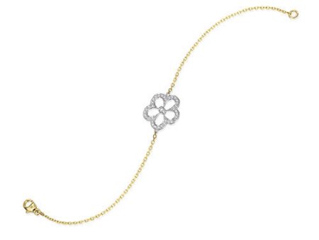 Gumuchian G. Boutique 18k Two Tone Gold Diamond Daisy Bracelet For Sale