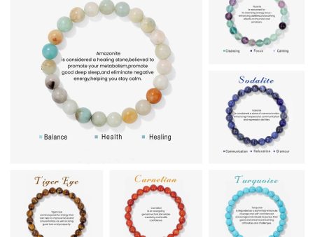 Spiritual Healing Crystal Natural Stone Bracelet-SJ002 Online now