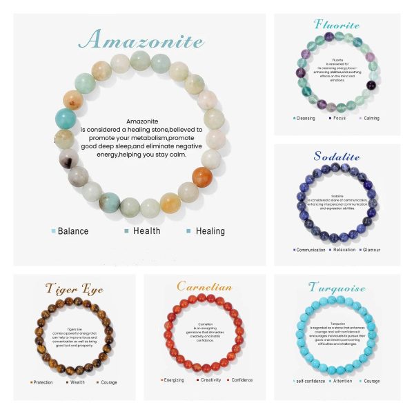 Spiritual Healing Crystal Natural Stone Bracelet-SJ002 Online now