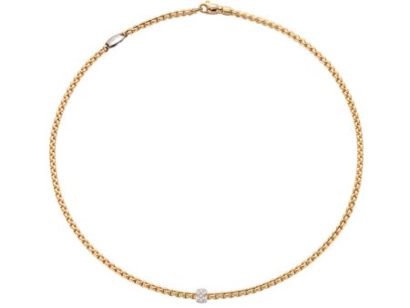 FOPE Diamond Yellow Gold Small Link 17  Necklace Online now