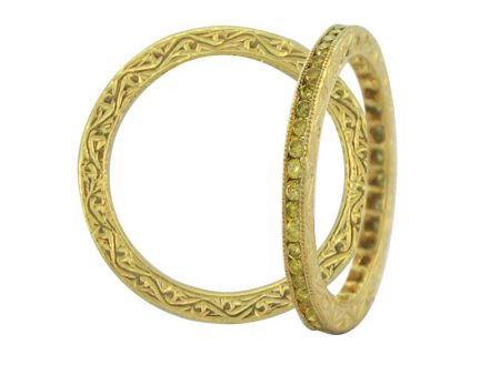 Sethi Couture Channel Yellow Diamond Band For Cheap