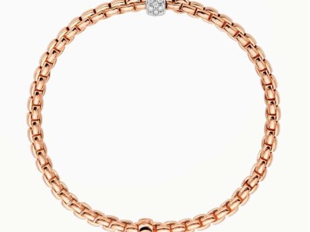 FOPE EKA Rose Gold and Diamond Bead Flex it Bracelet Sale