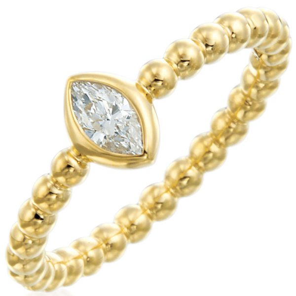 Gumuchian Nutmeg 18k Gold Beaded Diamond Ring Online