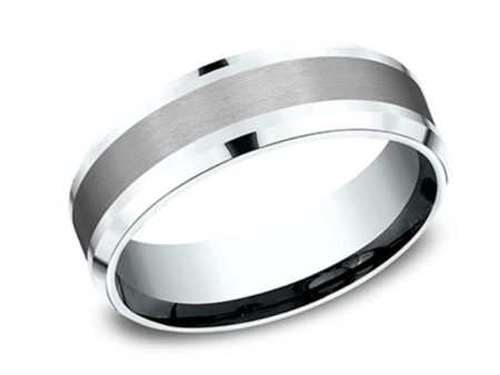 Benchmark 7mm White Gold and Grey Tantalum Band Online