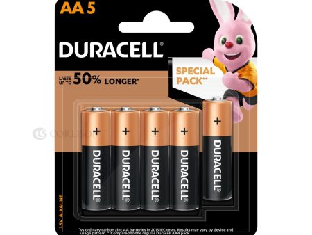 Duracell Alkaline AA Batteries, pack of 5 Fashion