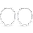 Memoire Oval Diamond Hoops Online Sale