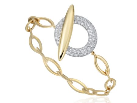 Gumuchian Anitia G 18k Two Tone Gold Toggle Diamond Bracelet Online now