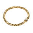 FOPE 18K Yellow Gold Solo Collection Diamond Bracelet For Cheap