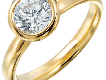 Gumuchian Moonlight 18k Gold Round Solitaire Semi-Mount Hot on Sale