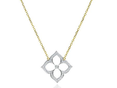 Gumuchian G. Boutique 18k Two Tone Gold Diamond Lotus Necklace Cheap