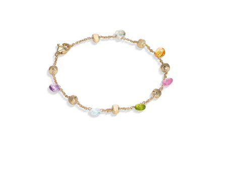 Marco Bicego® Paradise Collection 18K Yellow Gold Mixed Gemstone Single Strand Bracelet Online now