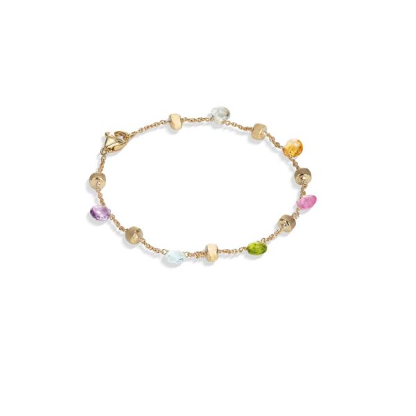 Marco Bicego® Paradise Collection 18K Yellow Gold Mixed Gemstone Single Strand Bracelet Online now