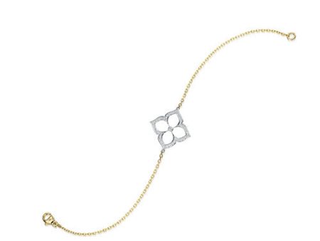 Gumuchian G. Boutique 18k Two Tone Gold Diamond Lotus Bracelet Hot on Sale