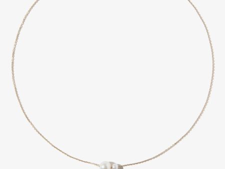 Mizuki Kissing Pearl Solitaire Necklace Online now