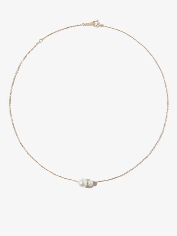 Mizuki Kissing Pearl Solitaire Necklace Online now