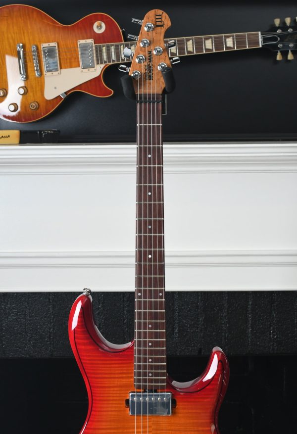 Ernie Ball Music Man Luke III Steve Lukather Signature Cherry Burst Flame Hot on Sale