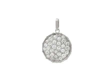 Sethi Couture Confetti Disc White Diamond Pendant For Cheap