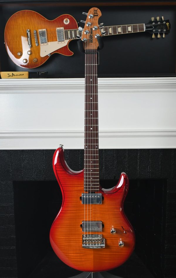 Ernie Ball Music Man Luke III Steve Lukather Signature Cherry Burst Flame Hot on Sale