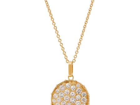 Sethi Confetti Yellow Gold Diamond Disc Pendant Sale