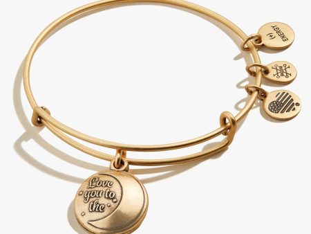 Love You to The Moon Charm Bangle For Cheap