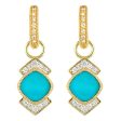 Jude Frances Lisse Cushion Cut Turquoise Earring Charms Sale