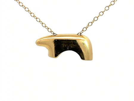 W&H Estate Golden Bear Necklace Online now