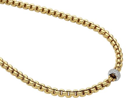 FOPE Eka Yellow Gold & Diamond Necklace Cheap