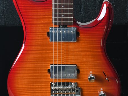 Ernie Ball Music Man Luke III Steve Lukather Signature Cherry Burst Flame Hot on Sale