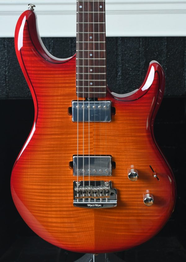 Ernie Ball Music Man Luke III Steve Lukather Signature Cherry Burst Flame Hot on Sale